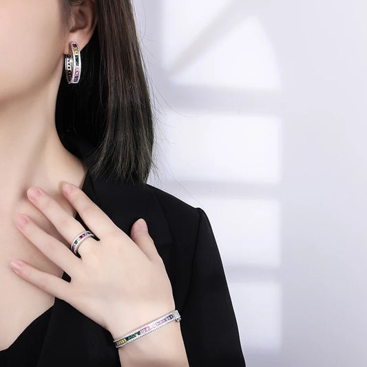Light Luxury Colorful Zircon Bracelet Bracelet