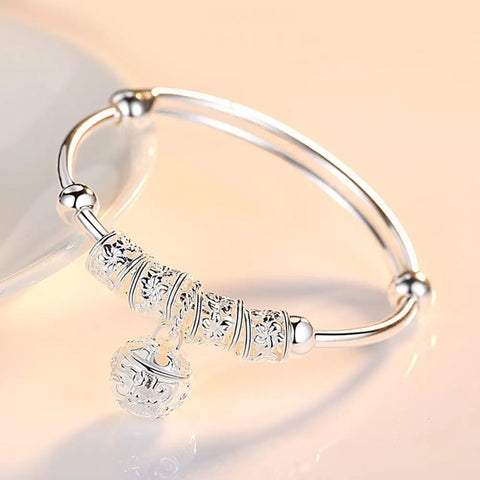 Hollow Bells Ball Bangles Adjustable Bracelets