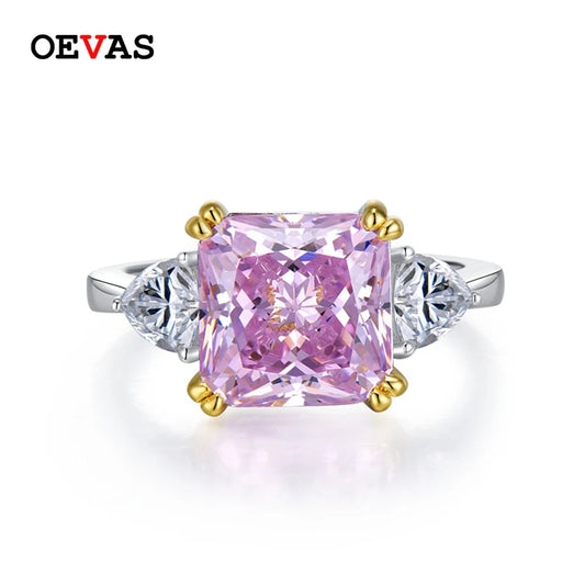 OEVAS 100% 925 Sterling Silver Sparkling