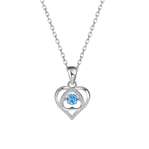 S Pure Silver Dynamic Necklace For Women Versatile Niche Design Light Luxury And Pulsating Heart Pendant Valentine s Day Gift