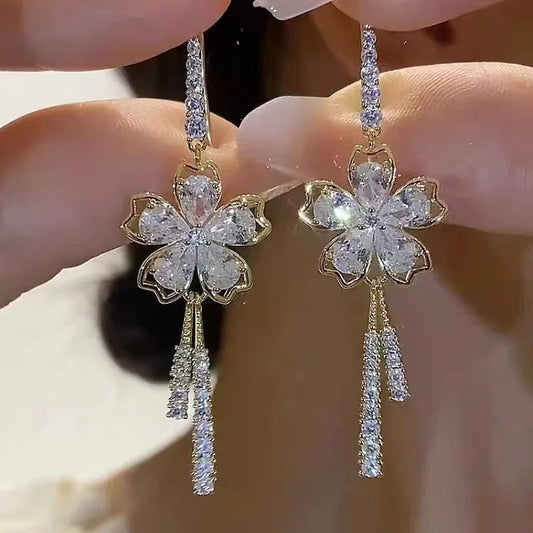 Zircon Flower Tassel: Zircon Floral Tassels.