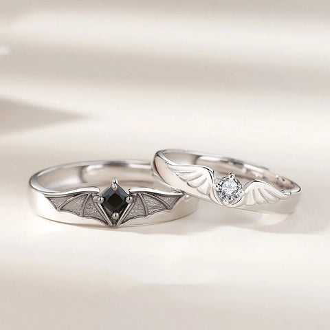 New Simple Couple Rings Silver