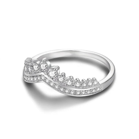 Princess Wish Crown Moissanite Engagement Rings