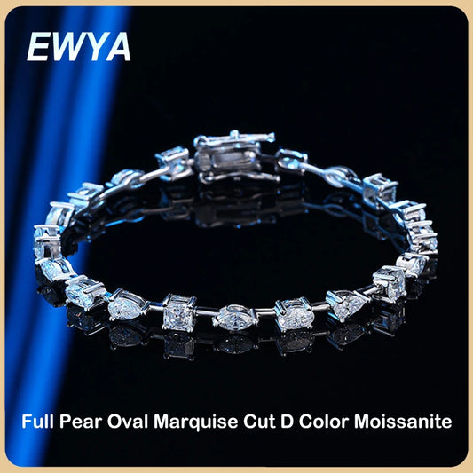 EWYA Full Pear Oval Marquise Cut Moissanite