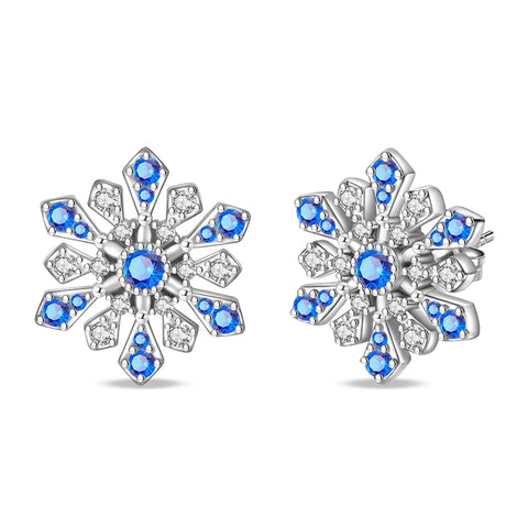 Women's 925 Sterling Silver Snowflake  Earrings