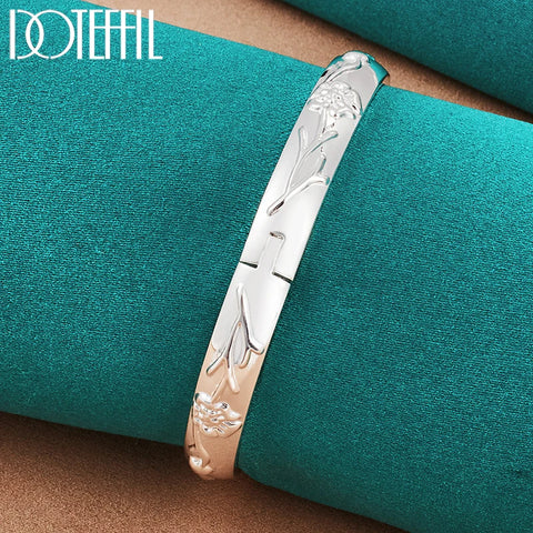 DOTEFFIL 925 Sterling Silver Flower Rose