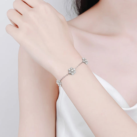Serenty Day 17.5cttw D Color 5mm Full Moissanite Bracelet