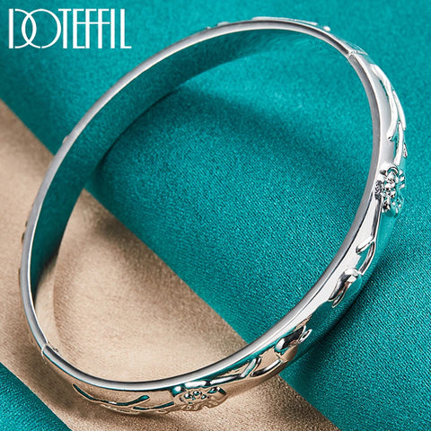 DOTEFFIL 925 Sterling Silver Flower Rose