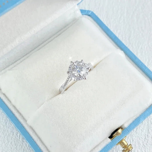 NeeTim 0.5/1CT Moissanite Diamond Rings
