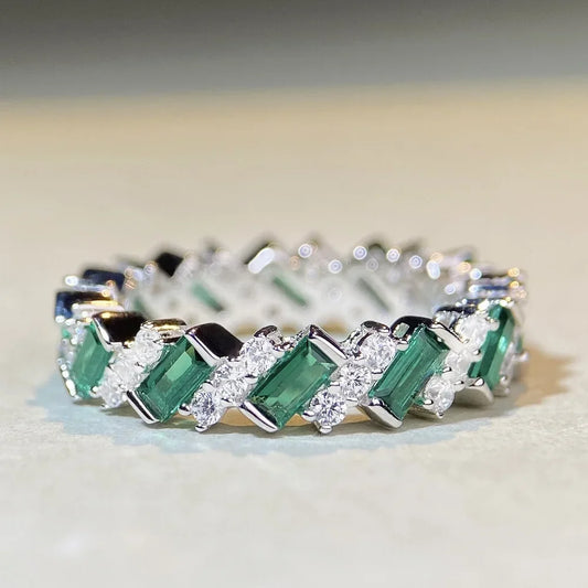 Luxury Solid white gold solid platinum Ring