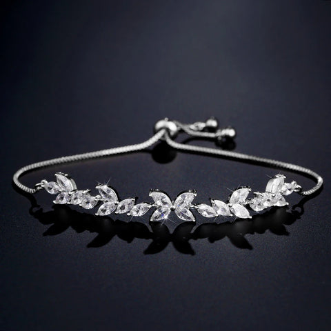 Zircon Flowers Adjustable Charm Bracelets