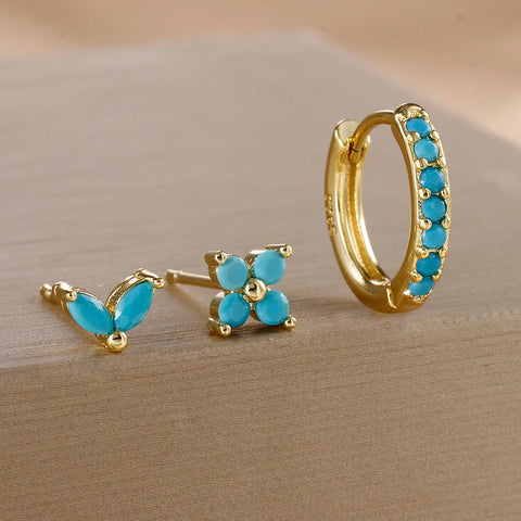 3PCS Stainless Steel Earrings