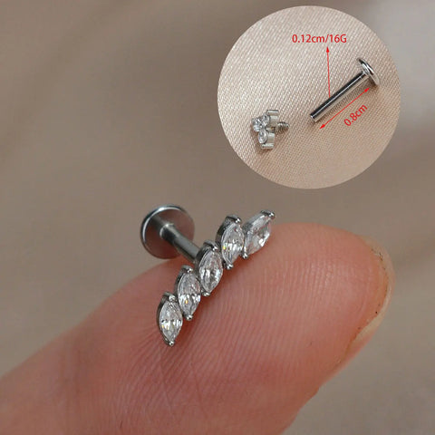 1PC Titanium Stainless Steel Earrings