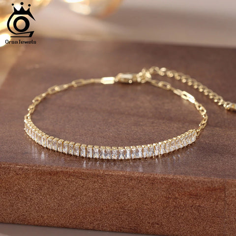 ORSA JEWELS Solid Silver Tennis Bracelet