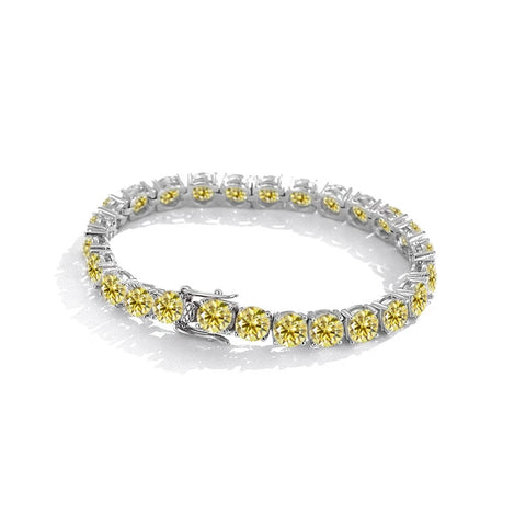5mm Original Gray Yellow Moissanite Tennis Bracelets