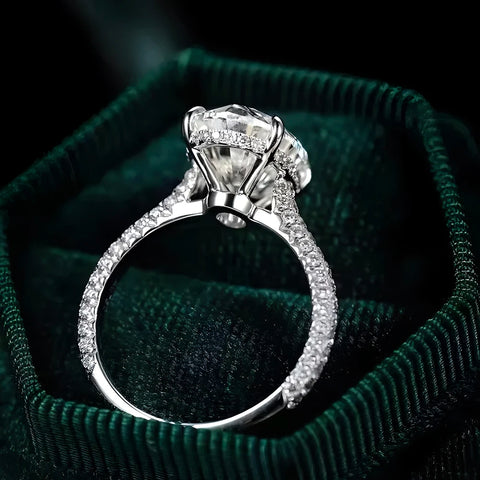 BXINY 8CT Oval Cut All Moissanite Ring