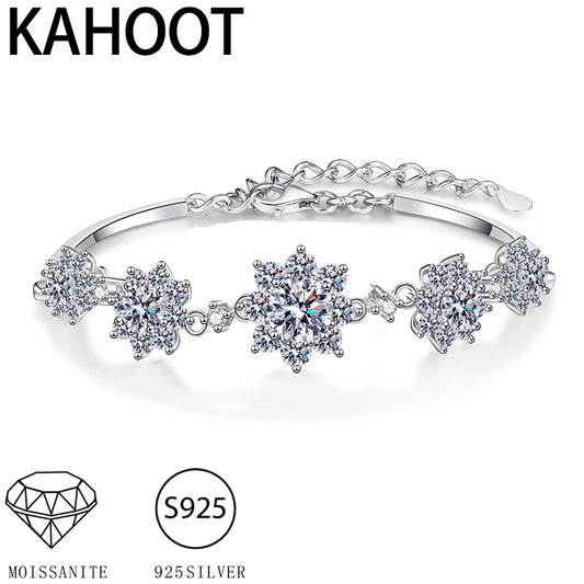 925 Silver 2.6 Carat Moissanite Bracelet