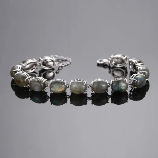 Natural Amethyst Labradorite Turquoise Bracelet