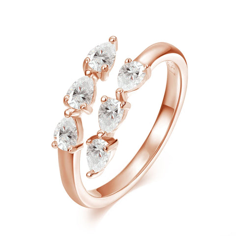 Smyoue Test Passed 3*4MM Moissanite Rings