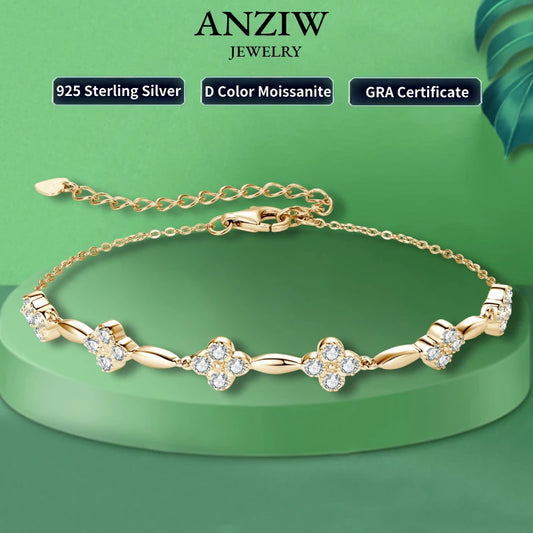 Flower Bracelet Moissanite