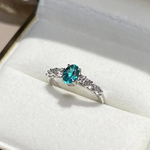 New in High quality Exquisite Shining Paraiba rings