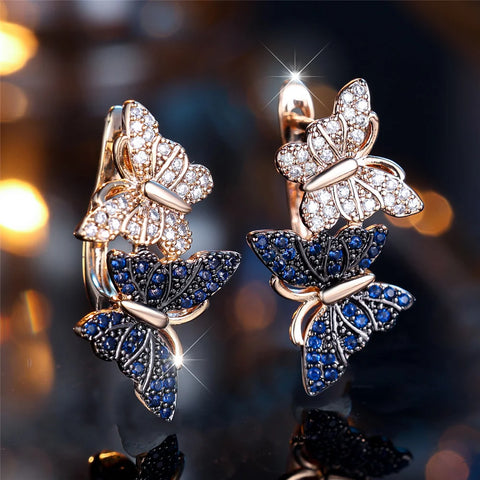 Charm Female White Blue Crystal Zircon Stone