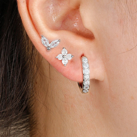 3PCS Stainless Steel Earrings