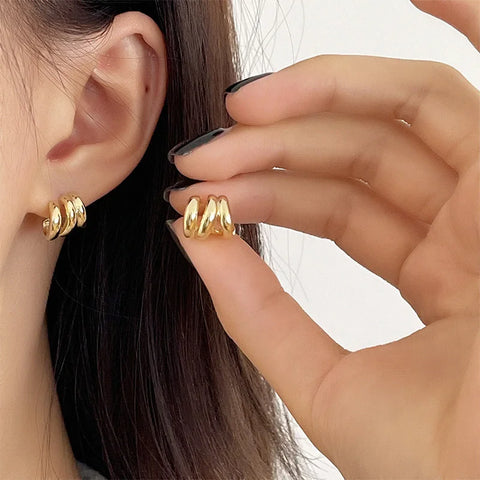 Metal Love Earrings Goth Retro Aesthetic