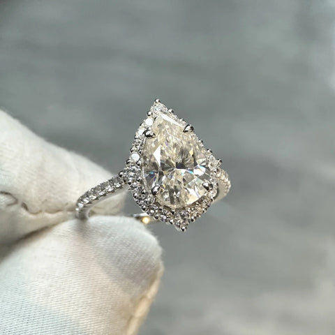 Vinregem 3EX VVS1 D Moissanite Diamond Ring