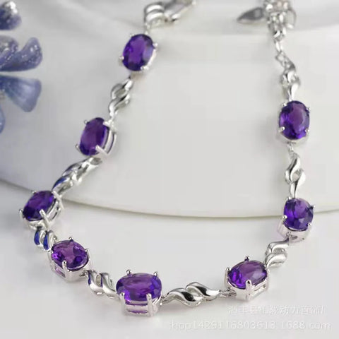 Purple Crystal Jewelry Bracelet