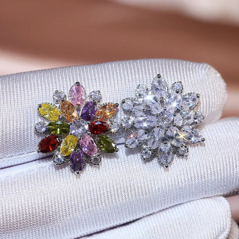 Cute Big AAAAA Bling Cubic Zirconia  Earrings