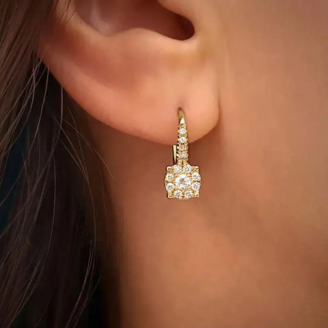 AINUOSHI Women's Earrings luxury 925 Sterling Silver
