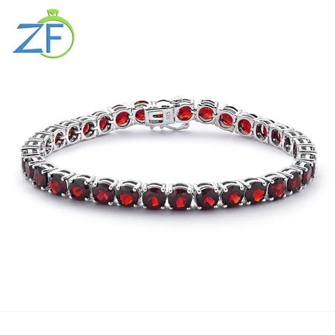 GZ ZONGFA Original 925 Sterling Silver Tennis Bracelet