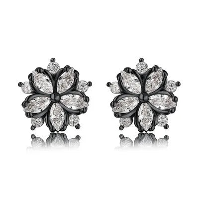 Luxury Female Pink Zircon Stone Earrings
