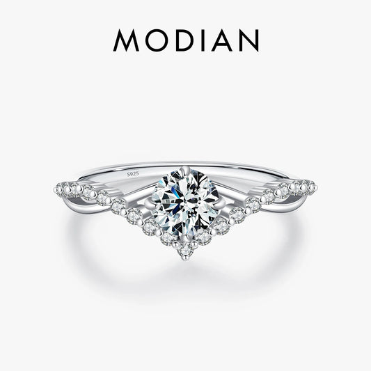 MODIAN Crown D Color Moissanite Ring