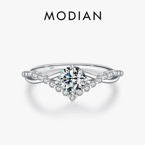 MODIAN Crown D Color Moissanite Ring