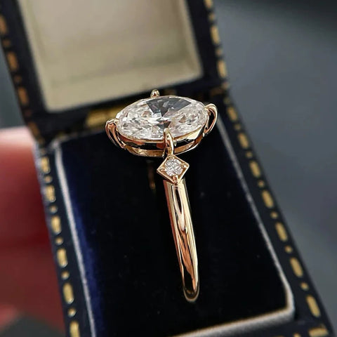 BXINY GRA Certified 2CT Moissanite Ring