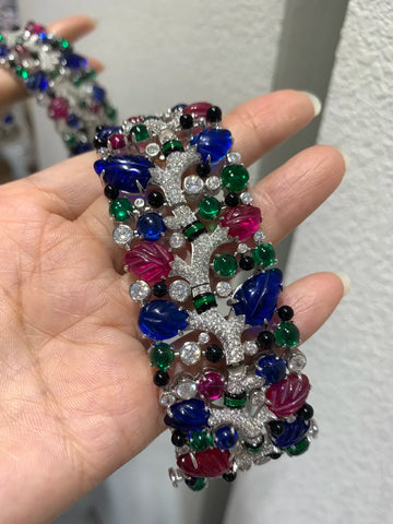 multi color leaf bracelet