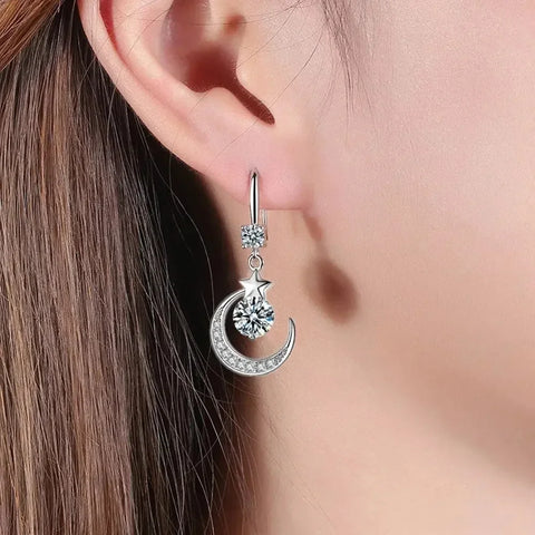 Female Fashion Star Moon Earrings