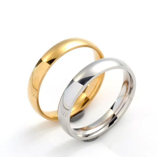 Fashion Simple Smooth Stainless Steel Ring