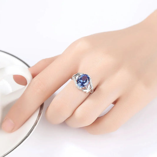 PAG&MAG Women's S925 Sterling Silver Egg Ring - BOLEVARD RING