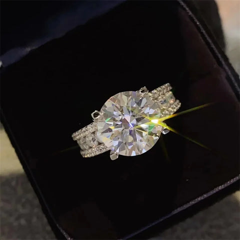 Real 2 Carat 8mm Moissanite Wedding Ring