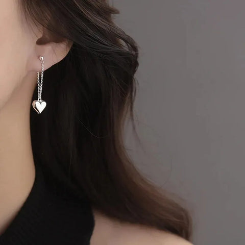 Geometric Heart-shaped Earrings