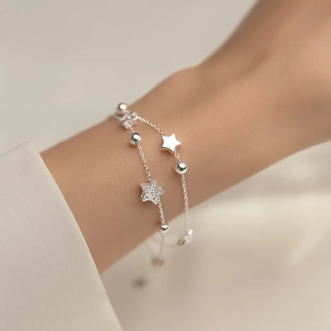 VENTFILLE 925 Stamp Silver Color Star Bracelet