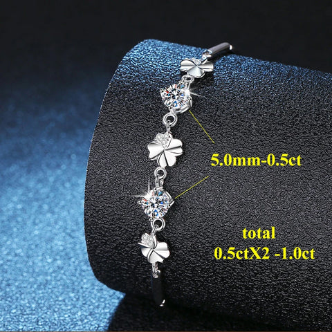 Classic leaf Moissanite Bracelet