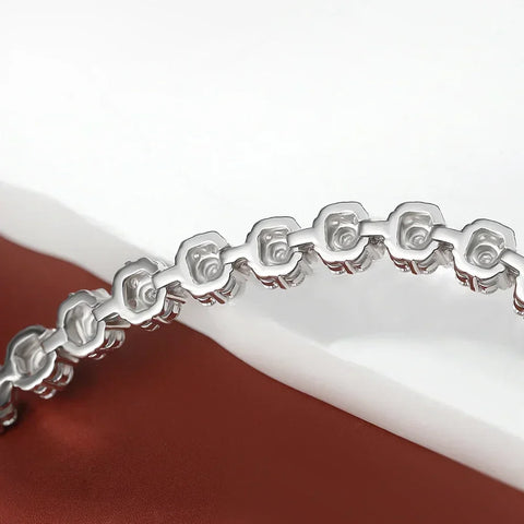 Full Moissanite Diamond Tennis Bracelet