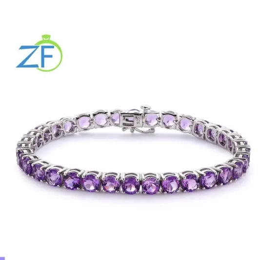 GZ ZONGFA Original 925 Sterling Silver Tennis Bracelet