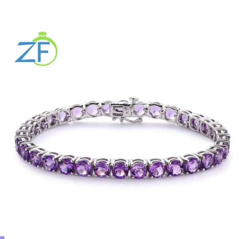 GZ ZONGFA Original 925 Sterling Silver Tennis Bracelet