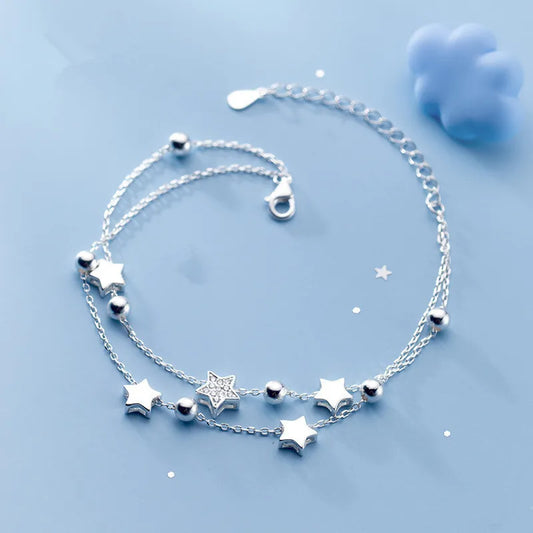 VENTFILLE 925 Stamp Silver Color Star Bracelet