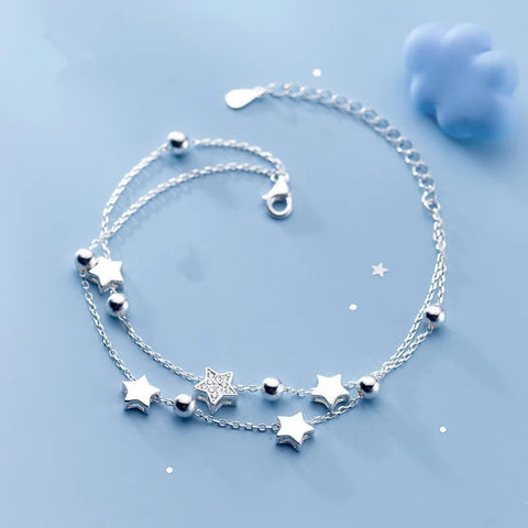 VENTFILLE 925 Stamp Silver Color Star Bracelet